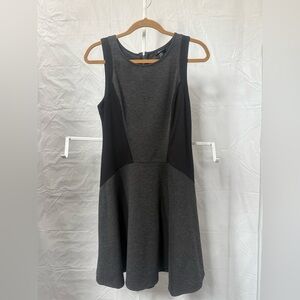 Mossimo Supply Co. Charcoal Gray and Black Sleeveless Fit-and-Flare Dress